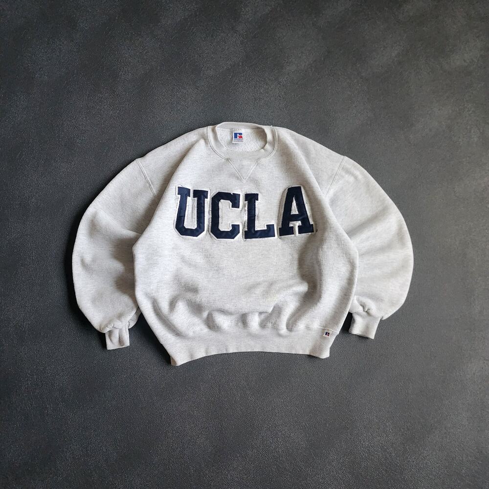 Vintage 90's UCLA Russell Athletic Made in USA Grey Sweatshirt Large